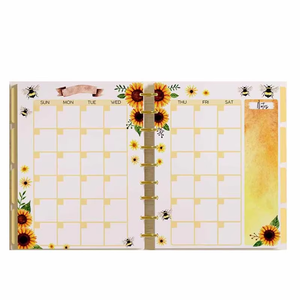 2026 Classic <b>Mini</b> Erin Condren <b>Notebook</b> Refill Paper A5 Size Sunflowers and Bees Printable Planner Inserts - Product Image 1