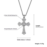 Pendentif personnalisé Chucky Hop Punk T-Square en zircon pour hommes et femmes, accessoires de mode en alliage