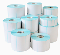 Rollo de Etiquetas Rectangulares Termosensibles para Supermercado, Etiqueta Adhesiva Térmica de Triple Protección con Código de Barras Grande, Fuerte Adhesión