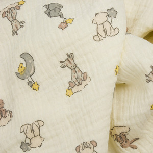 Doble crepé tela de algodón puro fábrica barata suave de doble cara tela para bebé - Product Image 5