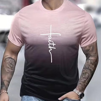 T-shirt personnalisé imprimé d'été pour hommes imprimé D à manches courtes Street Hip Hop haut surdimensionné fabriqué à partir de tissu tricoté vêtements pour hommes