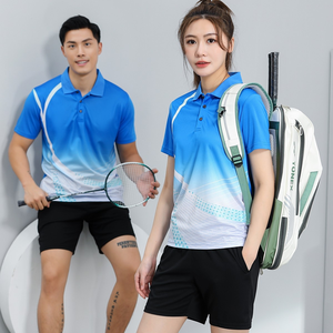 Camiseta <span class=keywords><strong>Polo</strong></span> Sublimada Personalizada para Hombre y <span class=keywords><strong>Mujer</strong></span>, Transpirable, de Secado Rápido, para Bádminton, Golf, Deportes, Ropa de Trabajo, Uniformes, OEM, ODM, Diseño Gratuito - Product Image 2