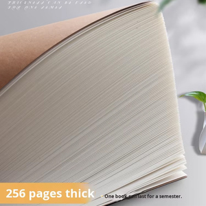 Quaderno Personalizzato A5/B5/<span class=keywords><strong>A4</strong></span> con Copertina Morbida Rinforzata, Carta Kraft, Quaderno a <span class=keywords><strong>Quadretti</strong></span> <span class=keywords><strong>A4</strong></span> per Studenti delle Scuole Medie, Superiori e Universitari - Product Image 5