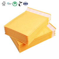 Sac dans mousse Express jaune personnalisé, emballage de coussin, en Poly, à bulles, Kraft, personnalisé, 50 pièces