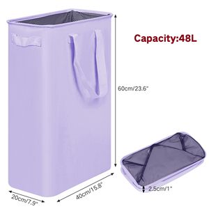 50L <b>Collapsible</b> Laundry Basket with Handles Foldable Clothes Hampers Portable Dirty Clothes Hamper for Dorm College - Product Image 3