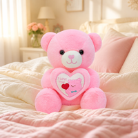 Lindo Oso de Peluche Rosa con Corazón de Te Amo para Regalo de San Valentín