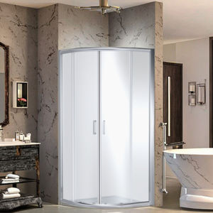 Cabine de douche coulissante à double ouverture moderne avec cadre en verre trempé pour les chambres d'hôtel - Product Image 6