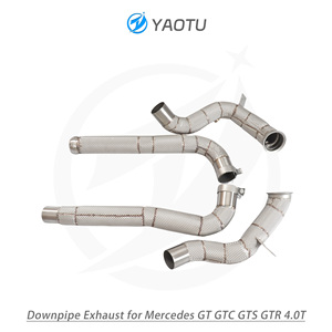Collecteur d'échappement YT pour Mercedes Benz <span class=keywords><strong>AMG</strong></span> GT/GTC/<span class=keywords><strong>GTS</strong></span>/GTR M178 4.0T <span class=keywords><strong>V8</strong></span> avec bouclier thermique - Product Image 6