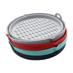 Moule à gâteau en silicone pliable pour la maison, panier rond en silicone réutilisable, ensemble de doublures pour friteuse à air, accessoires pour four - Product Image 4