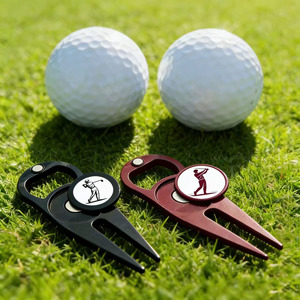 Outil de réparation de divots de golf en métal personnalisé, impression UV laser émaillée avec marqueur de balle magnétique, <span class=keywords><strong>accessoire</strong></span> de golf - Product Image 3