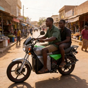 <span class=keywords><strong>Moto</strong></span> électrique de style urbain avec batterie au lithium 72V60A pour taxi à siège long - Product Image 1