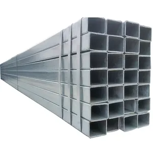 Peso de la tubería cuadrada de 3/4 "100x100x5 GI perforada en caliente, tubería de acero cuadrada y rectangular galvanizada