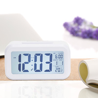 Reloj Despertador Inteligente EMAF con Calendario, Temperatura, Retroiluminación, Pantalla LCD Digital Grande para Aula, Función de Repetición