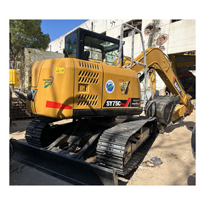 รถขุดไฮดรอลิก Sany SY75 มือสอง ราคาดีที่สุด น้ำหนัก 7 ตัน เครื่องยนต์ดีเซล พร้อมมอเตอร์สำหรับงานดิน กำลังลดราคา - Product Image 1