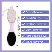 Pierre ponce 4 en 1, brosse pour les pieds, exfoliant pour pédicure, éliminateur de callosités, lime à pieds