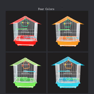 Papağan yetiştiriciliği palet tipi plastik tepsi için fermuar kapatma ile Modern katı desen açık kuş kafesi demir kafes - Product Image 3