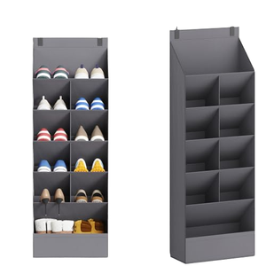 Over-the-Door Shoe Organizer Hanging 11 Pockets 5 Layers Space-Saving Non Woven Closet Door Storage <b>Bag</b> - Product Image 1