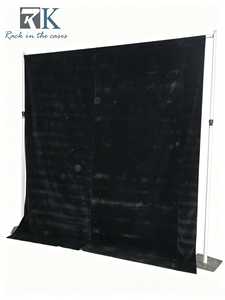 Black Curtain <b>with</b> <b>Stand</b> for Event <b>Backdrop</b> Drape Household trade show hotel - Product Image 2