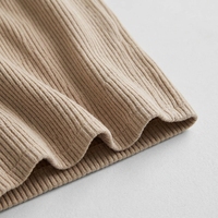 Ensemble deux pièces en coton côtelé 100 % premium pour femme – Débardeur minimaliste à col rond et short à cordon de serrage – Tenue décontractée douce