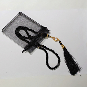 Gioielli Islamici all'Ingrosso, <span class=keywords><strong>Rosario</strong></span> Musulmano in Perle di Vetro, <span class=keywords><strong>Collana</strong></span> Tasbih con 99 Perle e Nappina - Product Image 2