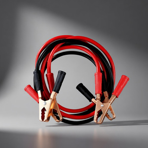 Heavy Duty 1/0 AWG Pure Copper Jumper <b>Cables</b>, 1-5M Car <b>Battery</b> Booster <b>Cables</b> with Alligator Clips for 12V/24V Emergency Start - Product Image 3