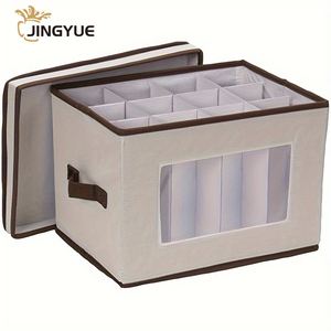 Boîte de rangement pliable portable <span class=keywords><strong>pour</strong></span> verrerie, empilable, <span class=keywords><strong>pour</strong></span> 12 <span class=keywords><strong>verres</strong></span> <span class=keywords><strong>à</strong></span> champagne - Product Image 2