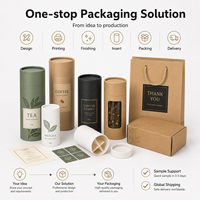 Low MOQ Custom Paper Tube Packaging Printed Rigid Cardboard Cylinder Box with Logo for Small Business Sample and Trial Orders