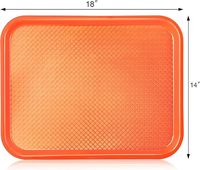 Plateaux carrés en plastique 18 x 14 pouces, couleur unie, pour restauration rapide, service de table, idéal pour café et cuisine - Vente chaude