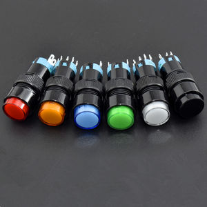 8,10,12 Mm Plastic Kortstondige/Vergrendelende Ronde Drukknop 12 24 <span class=keywords><strong>220</strong></span> <span class=keywords><strong>Volt</strong></span> Verlichte Led-Schakelaar Geen Nc 1nc 1no 2nc Drukknop - Product Image 4