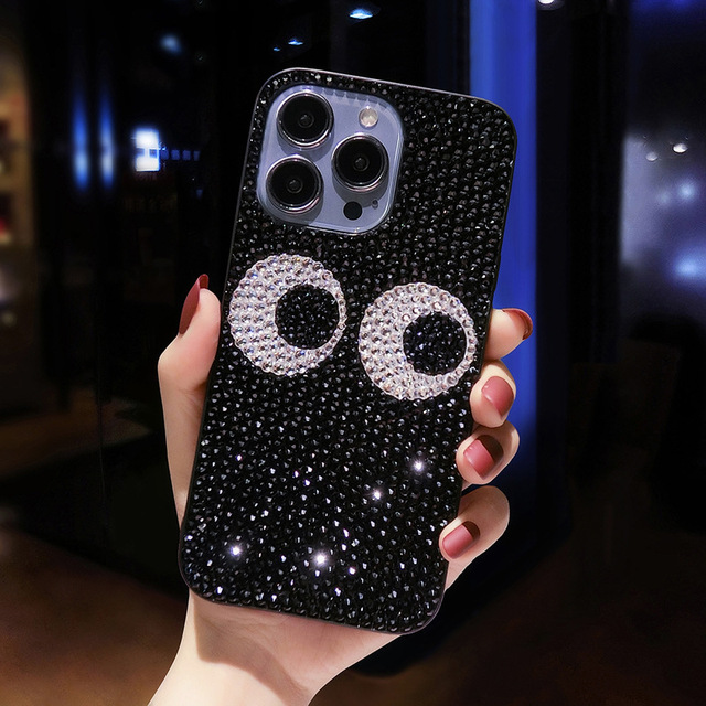 Cute Diamond Phone Case Accessories for iPhone 17 Pro Max 16 15Plus Shockproof 3D Rhinestone i Phone Cover for 11/12/13/14/15/16