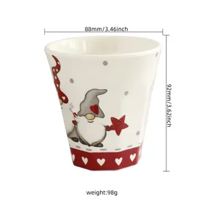 Nordic Creative Santa Claus Printed Tableware Christmas Day Celebration Party Decoration Melamine Plate