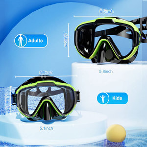 Comfortable Durable <strong>Children's</strong> Scuba <strong>Diving</strong> Snorkel Mask with Anti-Fog Glass Lenses Features Maximum Comfort for Water Sports - Product Image 2