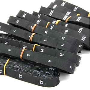 Mật Độ Cao Trung Tâm Gấp Kích Thước Dệt May Quần Áo Nhãn Mác Với Kích Thước <span class=keywords><strong>S</strong></span>,M,L,XL,XXL,XXXL Màu Đen Trắng - Product Image 6