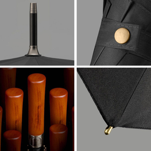 Promotion <span class=keywords><strong>Parapluie</strong></span> droit avec impression de logo personnalisé <span class=keywords><strong>Golf</strong></span> <span class=keywords><strong>Parapluie</strong></span> automatique <span class=keywords><strong>Homme</strong></span> d'affaires avec manche en bois - Product Image 5
