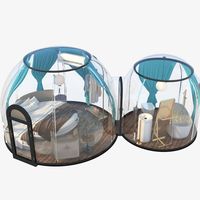 Maison conteneur transparente moderne de luxe, étanche, pour usage en villa, en matériau PC avec conception modulaire à assemblage rapide