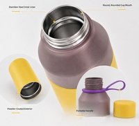 Conteneur isotherme portable 2-en-1 en acier inoxydable à large ouverture, étanche, pour crème glacée, idéal pour la randonnée, le camping et le maintien au frais en extérieur (OEM/ODM)