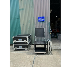 Flight case de qualité industrielle pour instruments de musique avec 4 roues et grandes poignées, boîte de rangement en contreplaqué pour équipement de mixage audio - Product Image 1