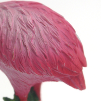 Vente chaude 3D Personnalisé Résine Rose Oiseau Bobblehead Mini Animal Sculpture Statue Modèle pour Enfants Maison ou Voiture Décor