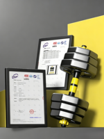 Ensemble d'haltères réglables, barres et kettlebells en plastique durable et écologique, 10 kg-100 kg, pour l'entraînement à domicile