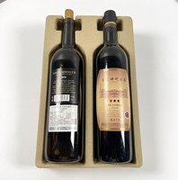 Afbreekbare droge perspulp verpakking, gerecycleerde gevormde papierpulp verpakking, gevormde pulp tray voor wijn