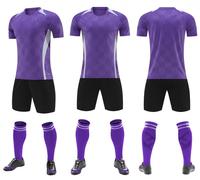 Ensembles d'uniformes de football en polyester maillé en gros, maillots de football personnalisés pour jeunes, kit de maillot de football entièrement sublimé