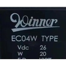 Bobine d'électrovanne Winner EC04W Type 26Vdc 20W 100% Efficacité Utilisation Hydraulique - Product Image 1