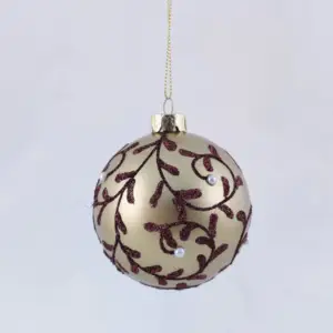 Индивидуальные подвесные окрашенные стеклянные рождественские украшения, елочные шары, декоративные елочные шары