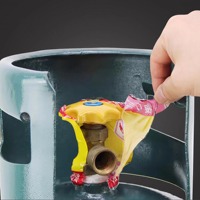 Étiquette thermorétractable en PVC OEM pour fournisseur en gros, film d'impression de logo personnalisé inviolable et anti-contrefaçon pour bouteille de GPL