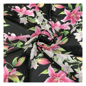 Lo sbocco di fabbrica 100% poliestere giglio modello 100D Chiffon stampa digitale personalizzato Chiffon tessuto per gli indumenti - Product Image 4