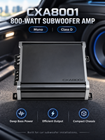 CX A800.1 Mono Class D Subwoofer Amplifier 800W Penguat Audio Mobil dengan Equalizer dan Crossover Terintegrasi Bluetooth 12-24V Sistem Suara Kendaraan