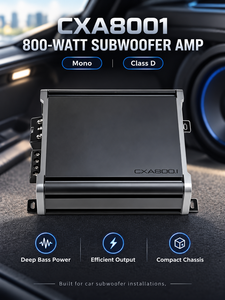 Amplificateur de subwoofer mono classe D CX A800.1 800W pour système audio de voiture avec égaliseur et filtre de fréquence intégrés - Product Image 3