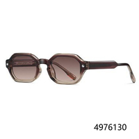 Lunettes de soleil de luxe tendance 2026 avec logo personnalisé, monture polygonale petite et de haute qualité, accessoires de plage