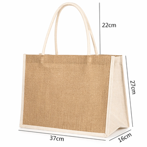 Customize Printed Logo Canvas Jute <b>Bag</b> Shoulder Handbag Eco-Friendly Reusable Gunny Burlapjute Tote <b>Bag</b> For Promotional - Product Image 3