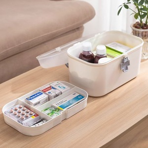 2025 New Household Plastic Medicine Chest Storage <strong>Box</strong> Two-layer Clear First Aid Kit Medical <strong>Box</strong> - Product Image 3